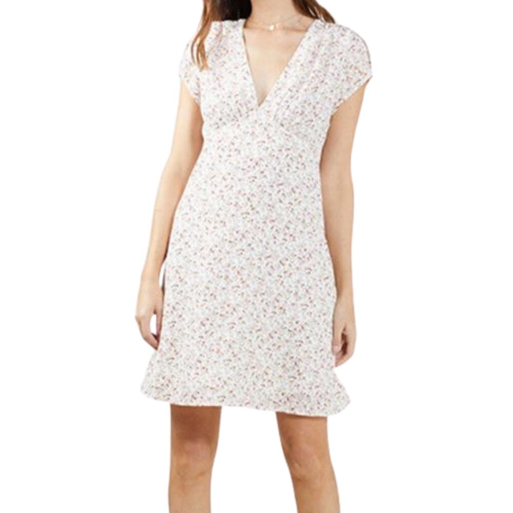 Outerknown Juniper Floral Print V-Neck Mini Dress | Size XS | NWT